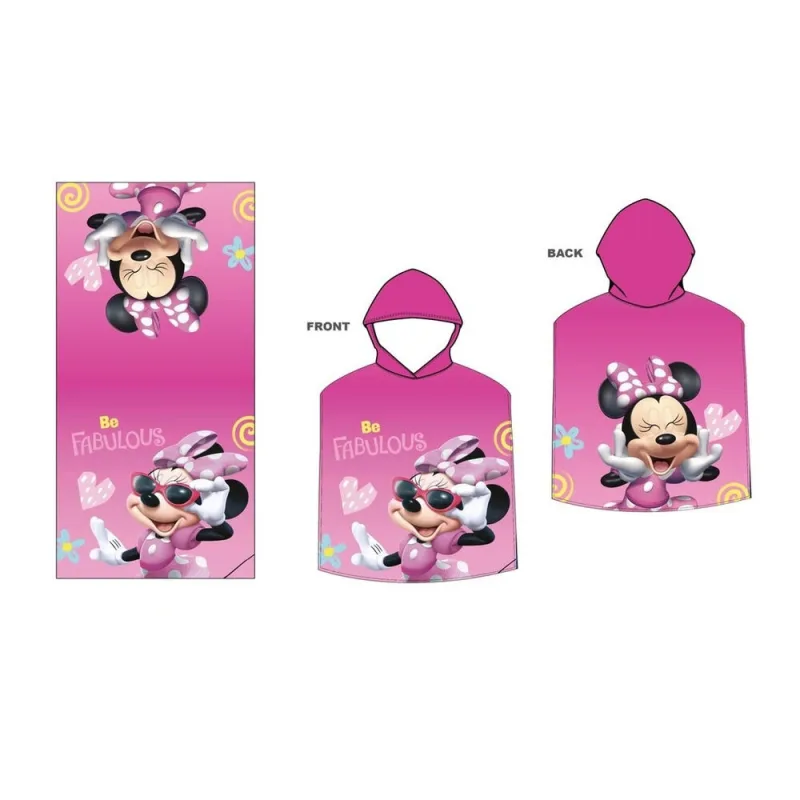 Poncho toalla Minnie Disney microfibra